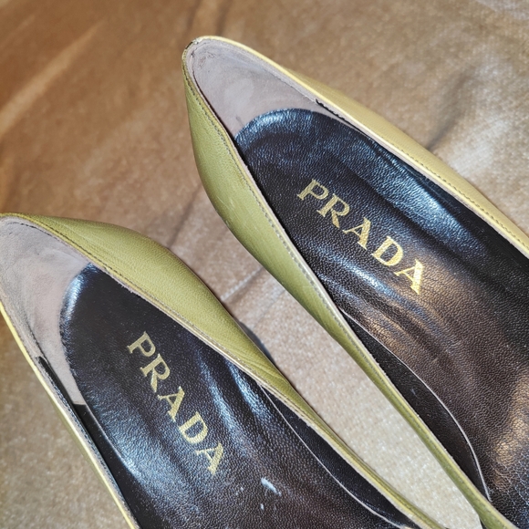 Vintage Prada Square Toe Color block Pumps, Size 39 US 8.5 - Picture 3 of 12